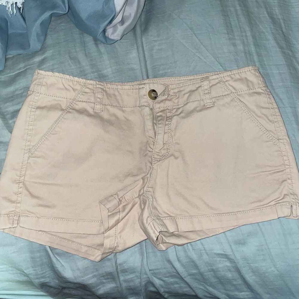 Tan Jean Shorts
